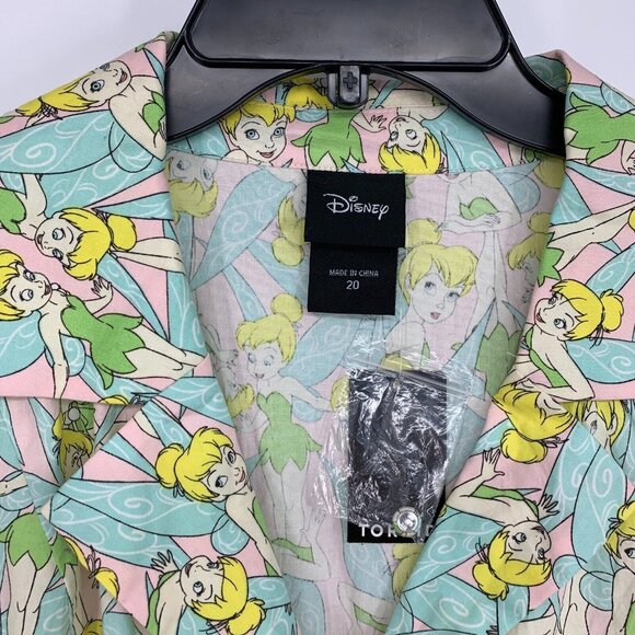Torrid Disney Dress Peter Pan Tinkerbell Swing Button Belted NWT - Picture 5 of 14